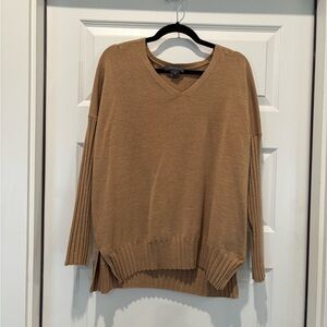 French Connection Camel V-Neck Sweater